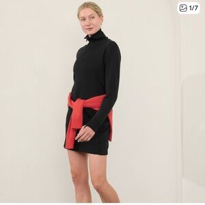 Athleta Black Cozy Karma 1/2 Zip Dress